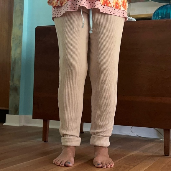 American Rag Cie Ribbed Cuffed Drawstring Joggers ~ L - Picture 5 of 7